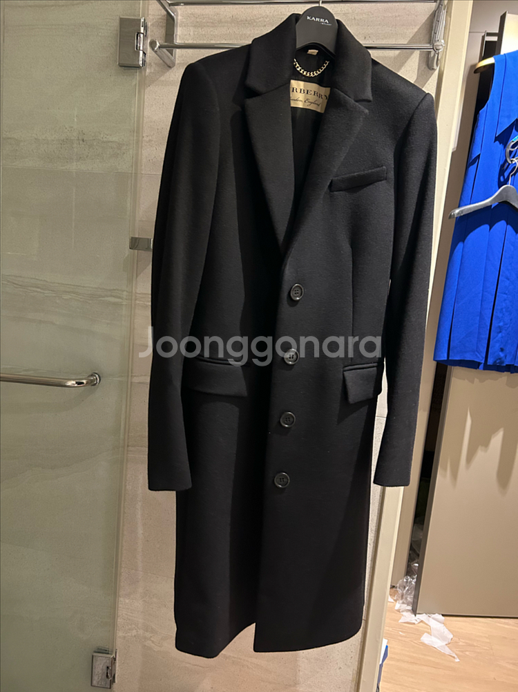 정품 버버리 SIDLESHAM 울 캐시미어코트 UK8--0