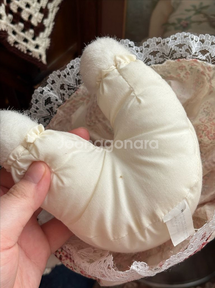 빈티지인형) 패치워크드레스토끼인형 고전인형 빈티지소품--5