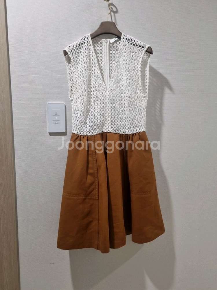 산드로sandro 펀칭배색 원피스--0