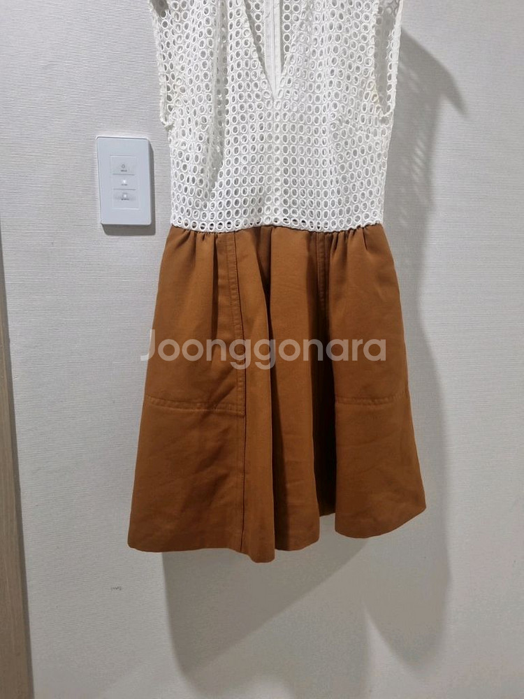 산드로sandro 펀칭배색 원피스--2