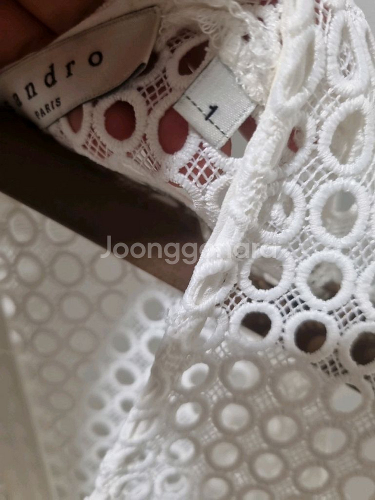 산드로sandro 펀칭배색 원피스--4