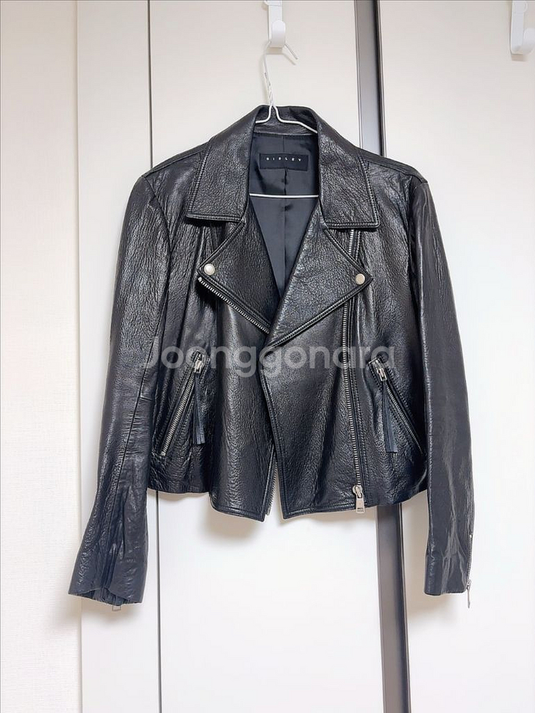 [시슬리]한지민 착용 양가죽 가죽자켓 래더자켓 카디건--0