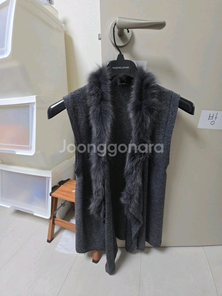 IZZAT BABA 폭스 퍼 모 니트 조끼, 아이잗바바--2