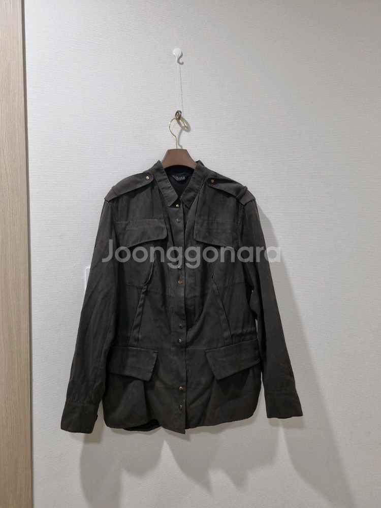 한섬 타임 카키그레이 점퍼--5