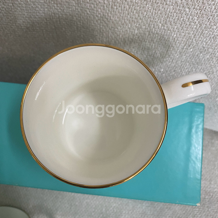 일본 티파니앤코 골드 밴드 머그컵 2P 세트--8