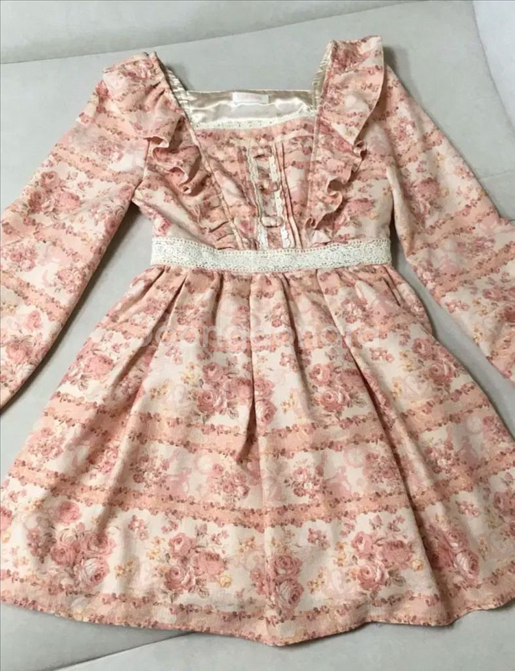 리즈리사 레이스 플로럴 꽃 원피스 갸루 히메 러블리--0