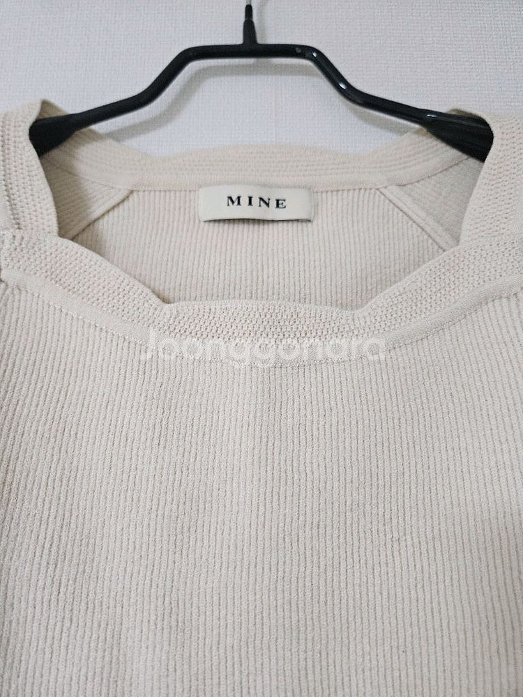 마인 웨이브넥 니트 탑--5