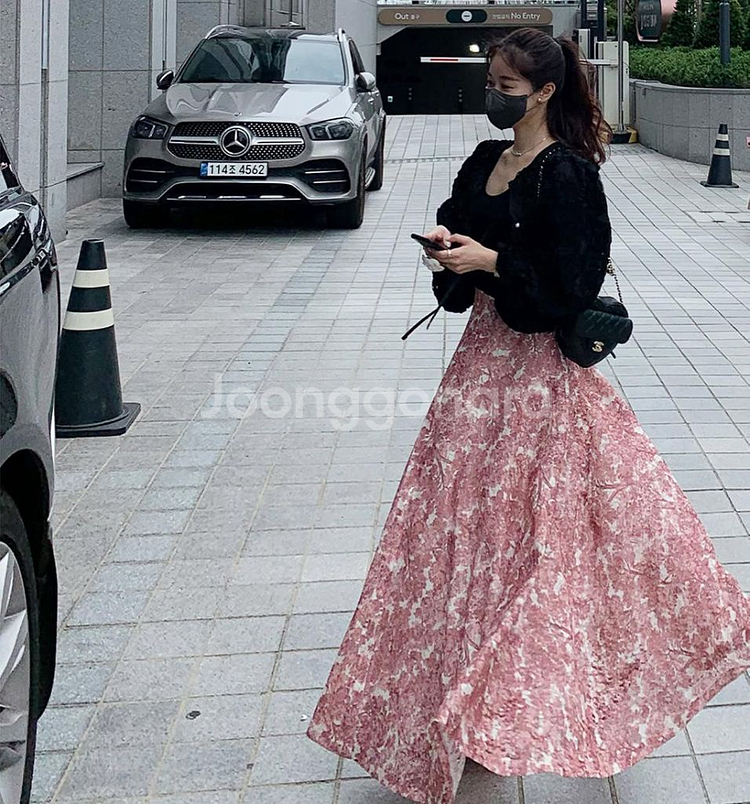 바이씨니 수묵투 수묵화 스커트(키작녀/레드)--1