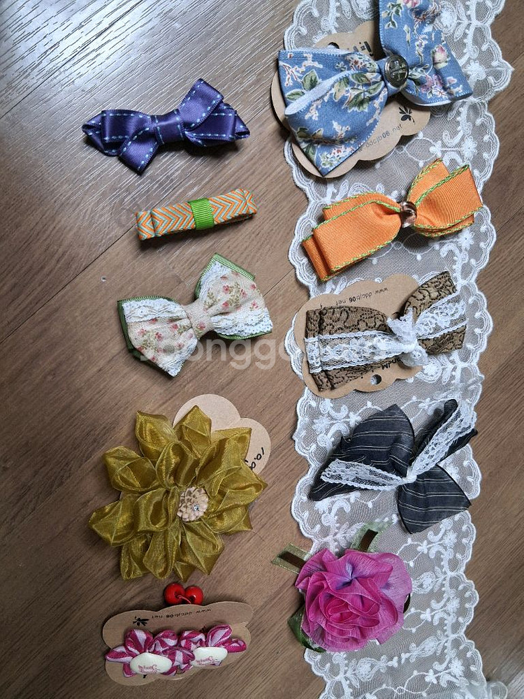 수제 머리핀 10개 모두 새거--2