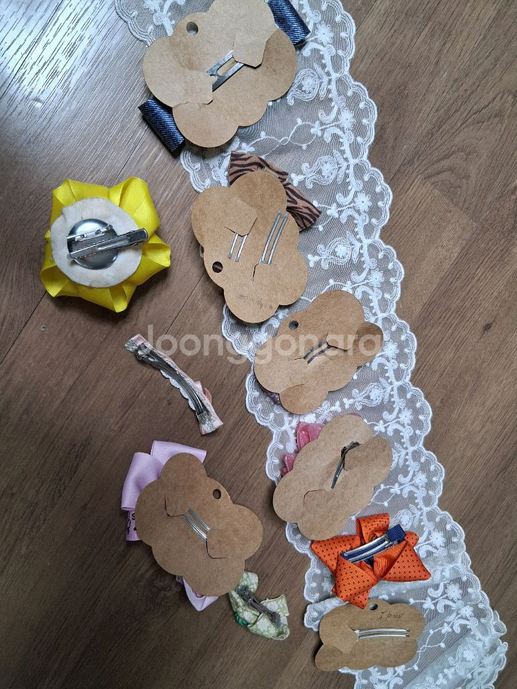 수제 머리핀 10개 모두 새거--1