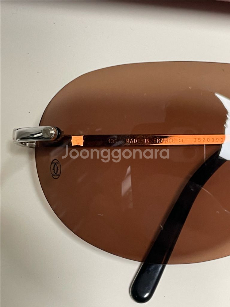 까르띠에 Cartier 무테 안경 긱시크 정품--3