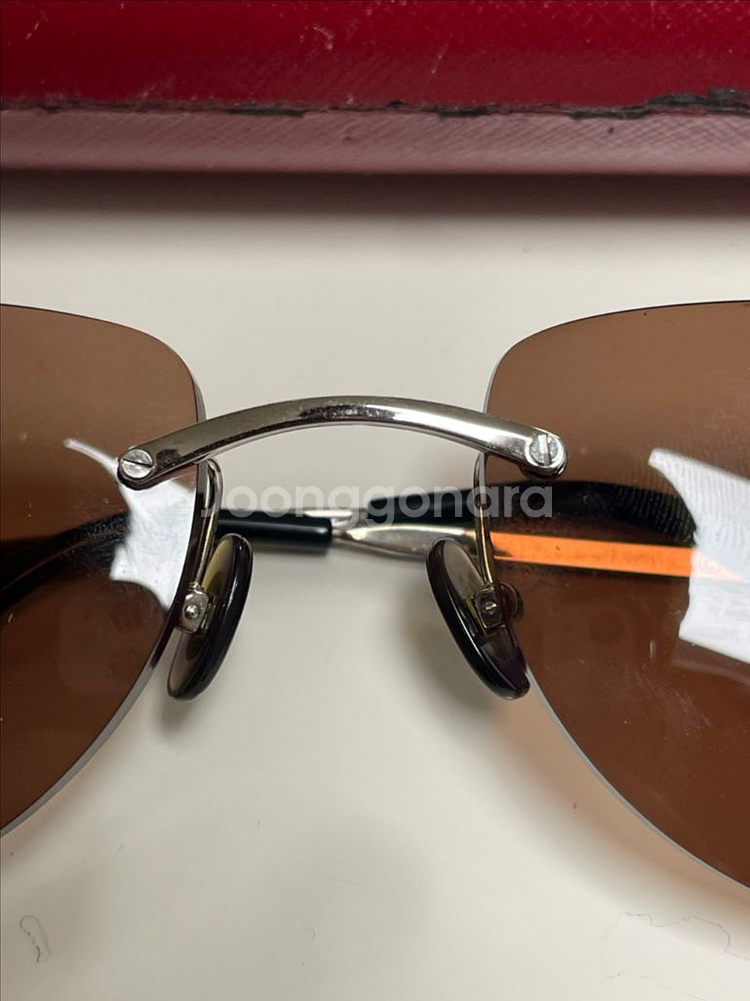 까르띠에 Cartier 무테 안경 긱시크 정품--1