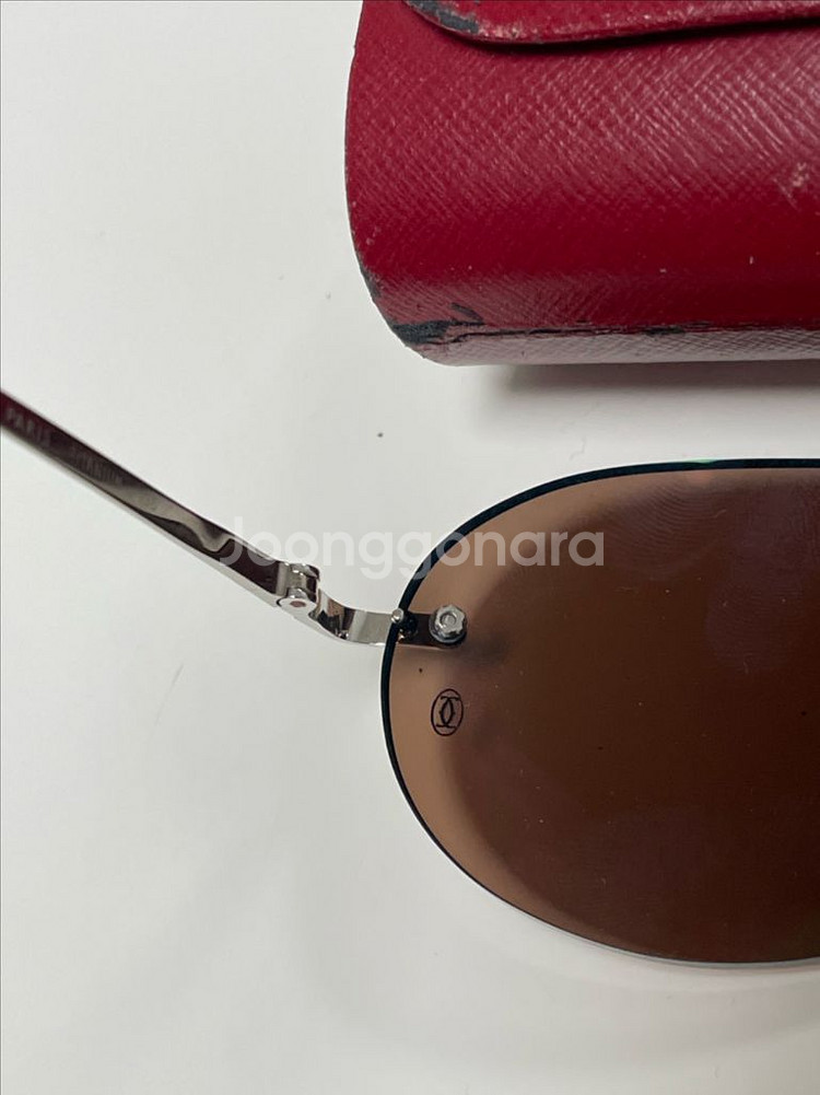 까르띠에 Cartier 무테 안경 긱시크 정품--7