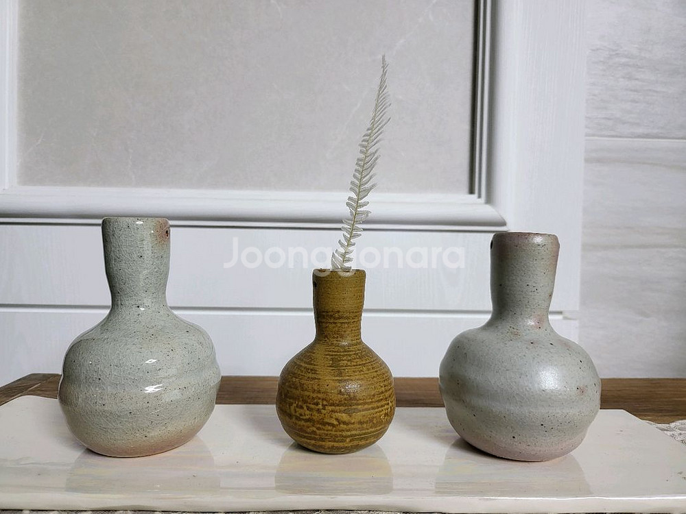 도자기 미니 꽃병 새거~--0