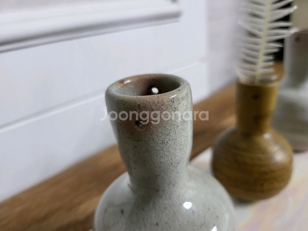 도자기 미니 꽃병 새거~--2