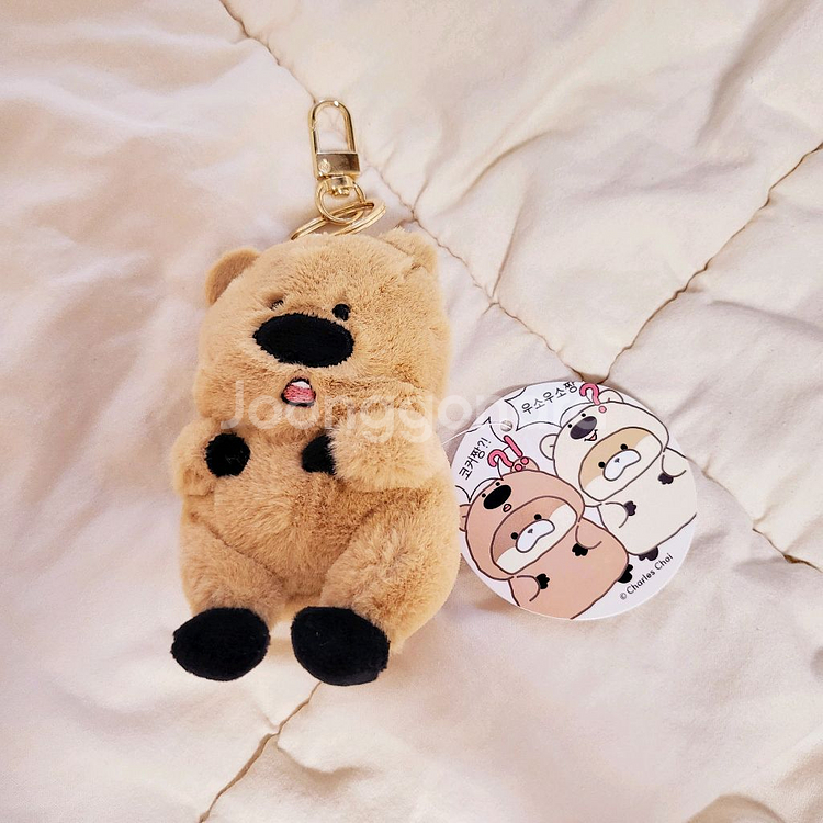 코커짱인줄 우소우소짱 인형 키링 (다크브라운) 8cm--1