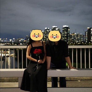 웨딩촬영용 블랙 드레스