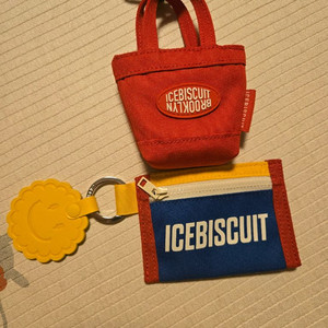 아이스비스킷 미니 토트백 키링 지갑세트