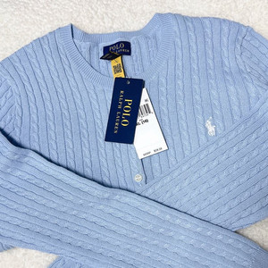 택O새상품) 폴로 걸즈 가디건 오피스블루xl