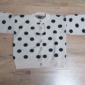 보세 여자 도트 카디건
