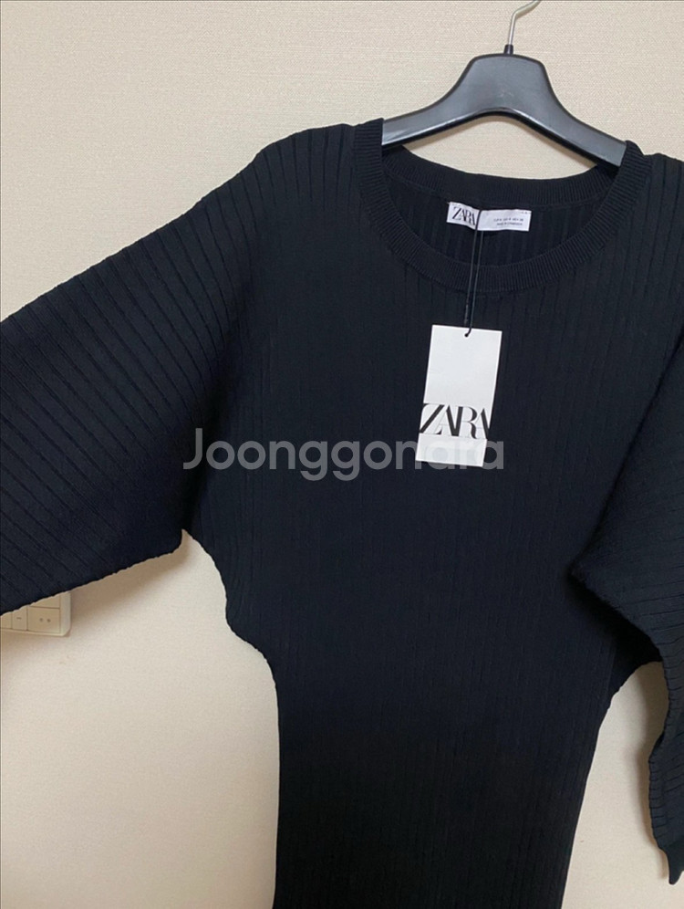 [미사용]ZARA 자라 골지 니트 원피스 블랙--1