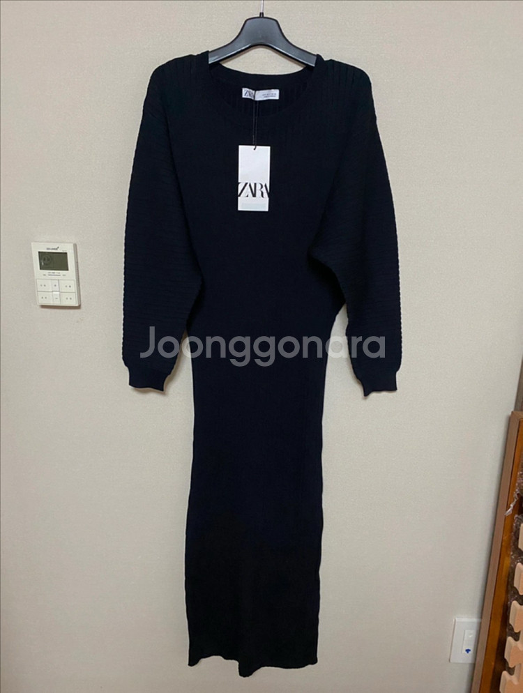 [미사용]ZARA 자라 골지 니트 원피스 블랙--0