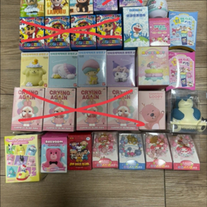캐릭터 미니 피규어(짱구,산리오,라부부,스포지밥 등)