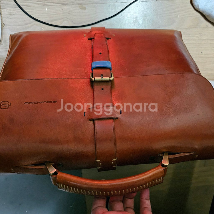 이태리 피콰드로 정품 가죽 서류 가방 브라운 S급--0