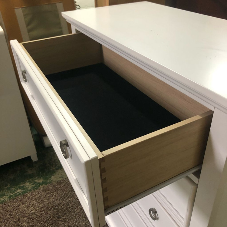 미라지가구 화이트 원목 5단 서랍장 이미지