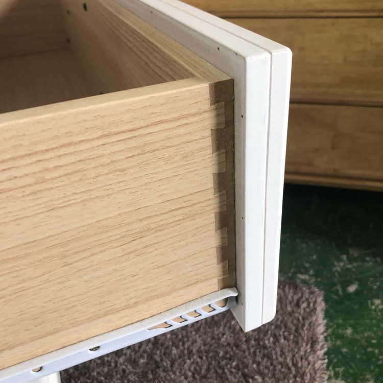 미라지가구 화이트 원목 5단 서랍장 이미지