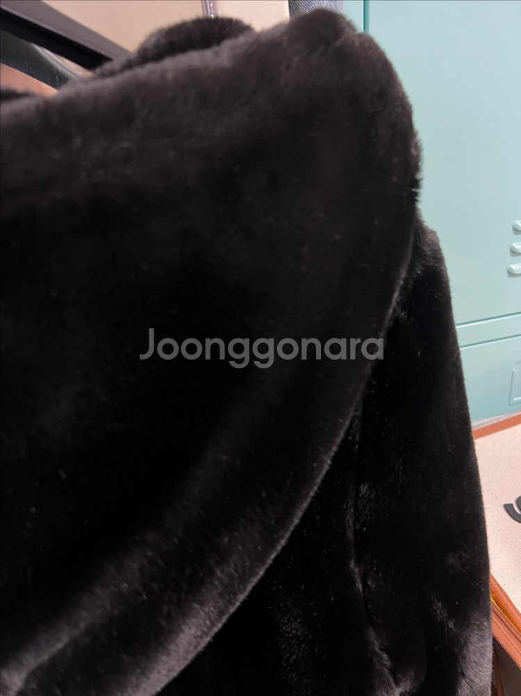 한스스타일 에코퍼 밍크 후드 코트--4