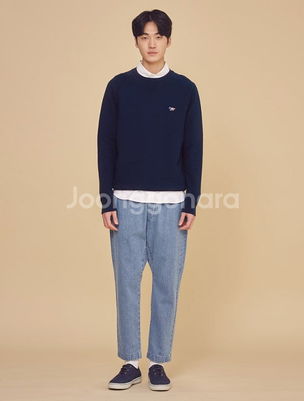 메종키츠네 네이비 폭스 패치 맨투맨 002 사이즈--0