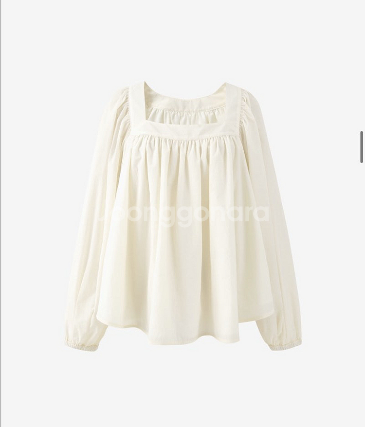 Sie 시에 러플 블라우스 아이보리 (세탁완료)(실사)--1