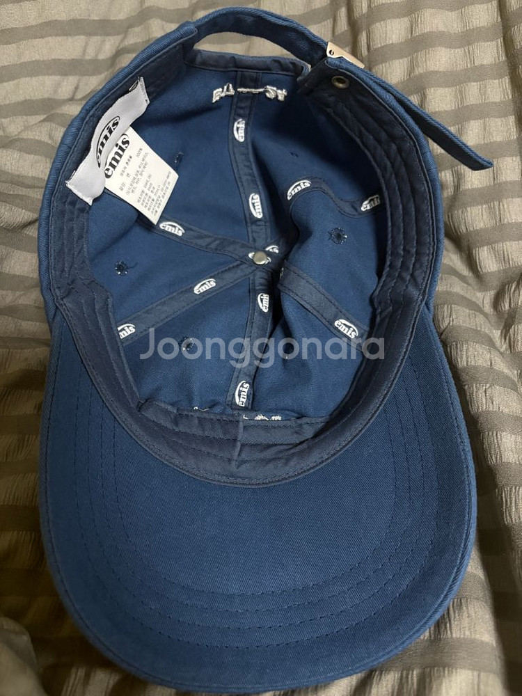 이미스 아플리케 볼캡 블루그린--2