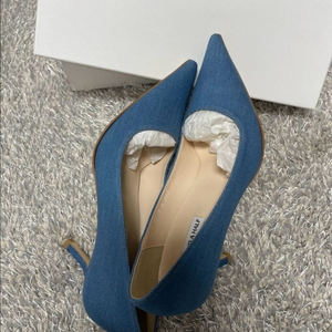 식스앤어하프 데님 스틸레토 펌프스