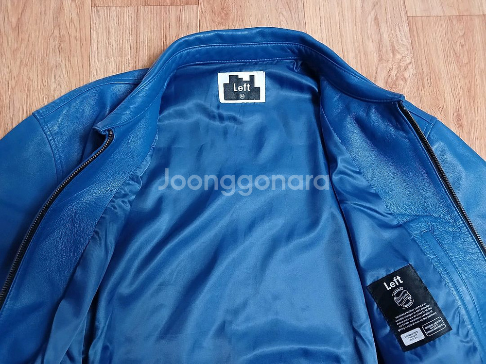 레프트(정품) 남성 양가죽 자켓 블루 M 95~100--7