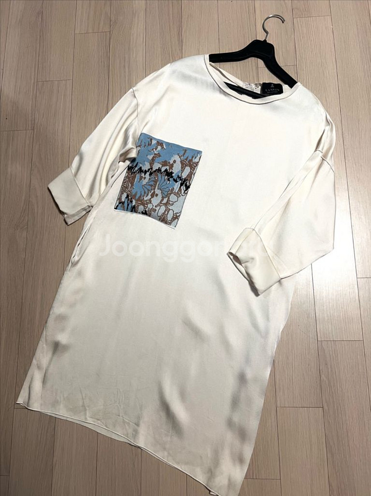 한섬 랑방컬렉션 자수니트포켓 새틴실키원피스 하객오피스룩--0