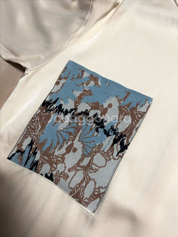 한섬 랑방컬렉션 자수니트포켓 새틴실키원피스 하객오피스룩--1