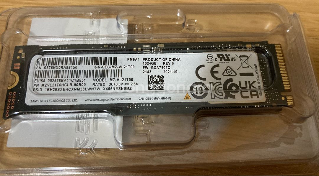 삼성 PM9A1 M.2 NVME SSD 1TB 새제품--1