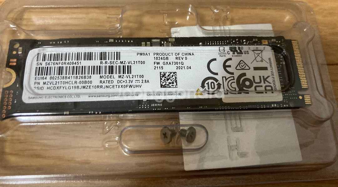 삼성 PM9A1 M.2 NVME SSD 1TB 새제품--2
