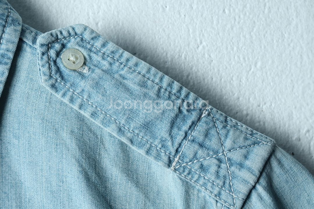 W(S) 폴로 랄프로렌 셔츠 남방 데님 청 아메카지--4