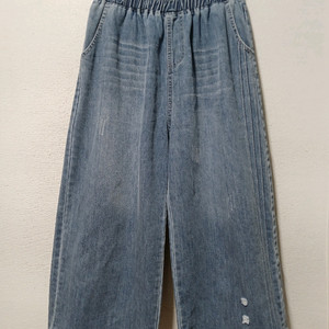 청 데님 와이드 밴딩 팬츠 2XL