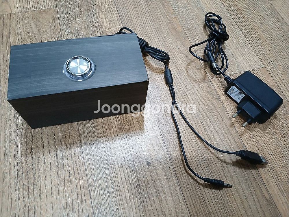 탁상용 시계 LED 스피커 성능굿 원목무늬--0