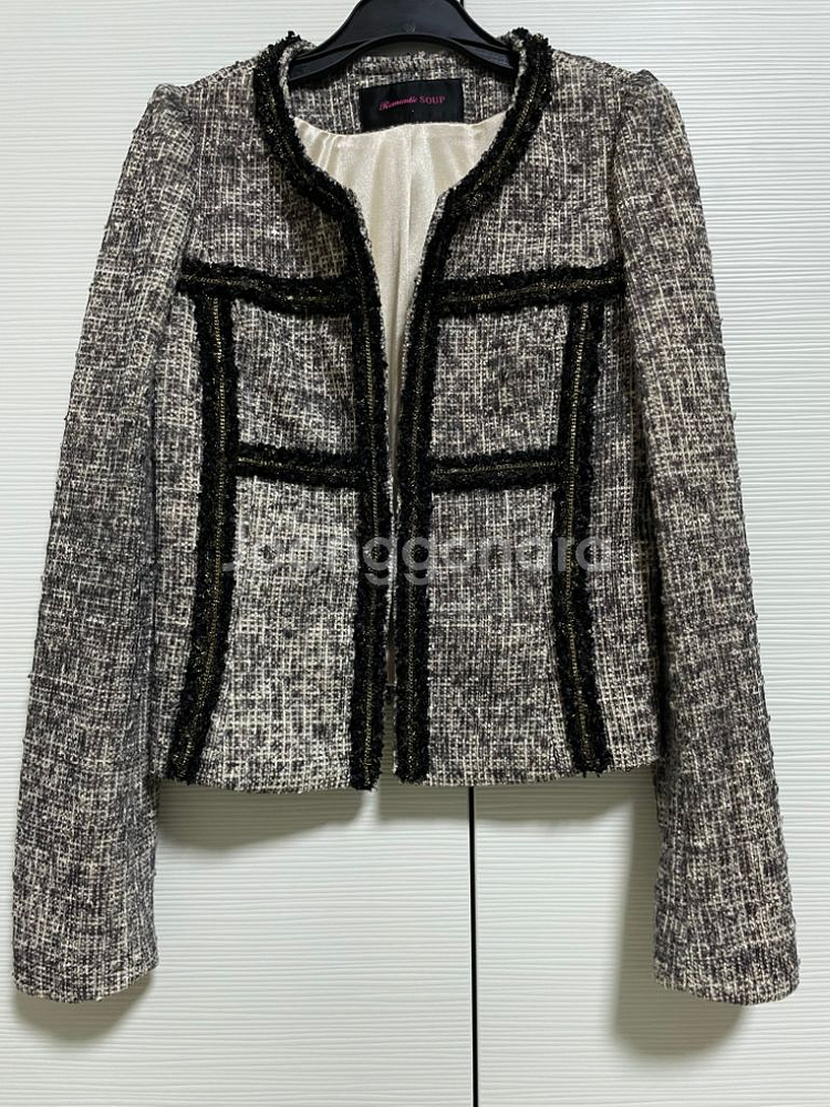SOUP 트위드 쟈켓 스몰--0