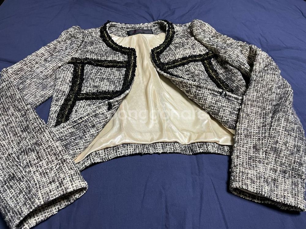 SOUP 트위드 쟈켓 스몰--3