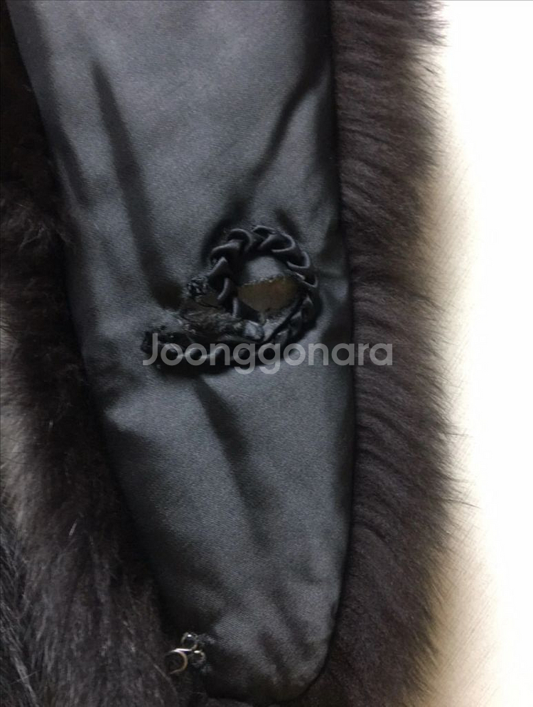NON - NO 블랙 폭스 퍼 목도리--7
