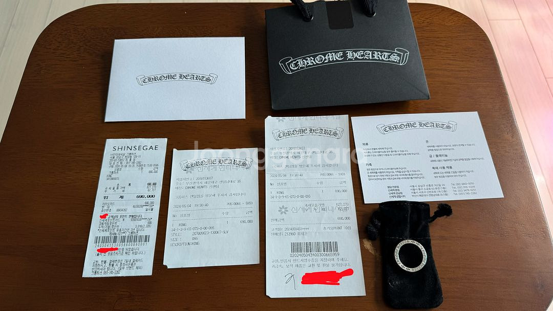 S급, 사이즈 9.5) 크롬하츠 퍽유링 6mm--1