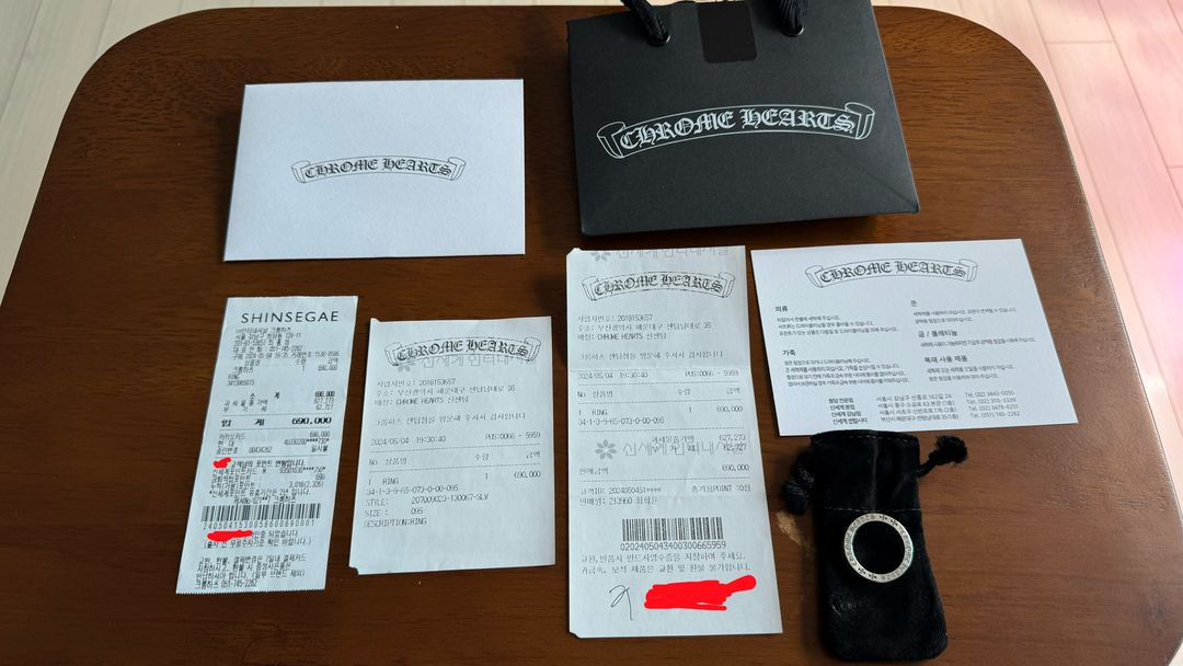 S급, 사이즈 9.5) 크롬하츠 퍽유링 6mm--1