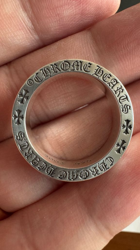 S급, 사이즈 9.5) 크롬하츠 퍽유링 6mm--5