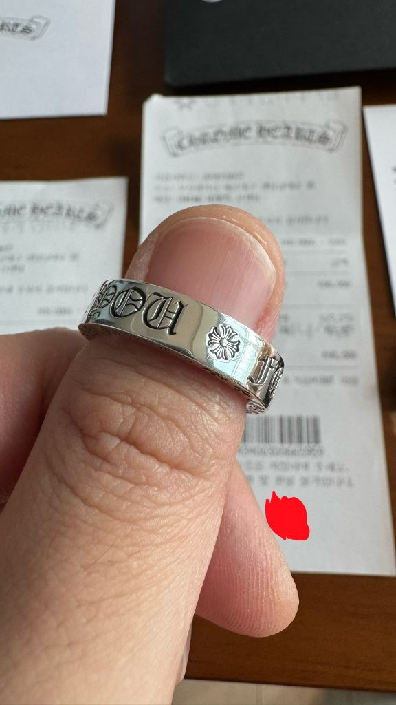 S급, 사이즈 9.5) 크롬하츠 퍽유링 6mm--8